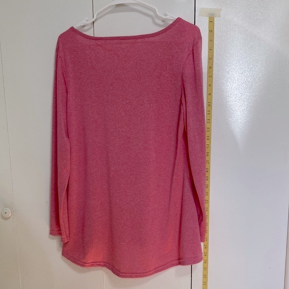 HANES SPORT Performance Pink Long Sleeve Hi Low Tunic NEW Womens Size Large - Picture 6 of 11